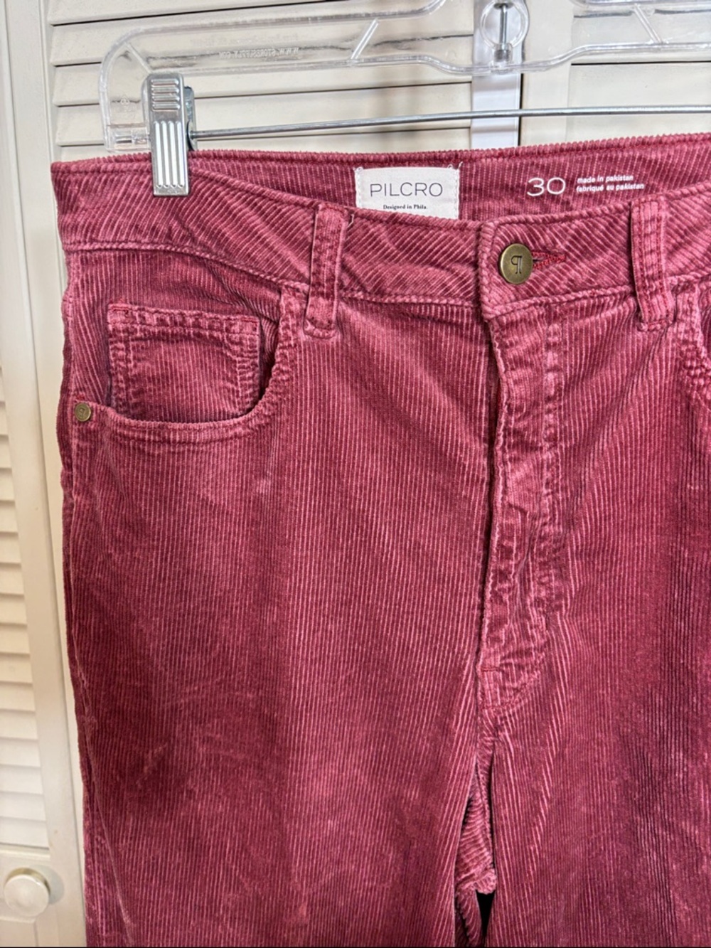 Anthropologie Pilcro Robbie Corduroy High-Rise Wide Leg Jeans by Pilcro Size 30 - Picture 8 of 14